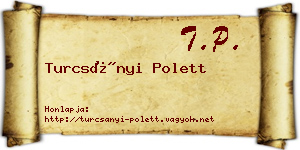 Turcsányi Polett névjegykártya
